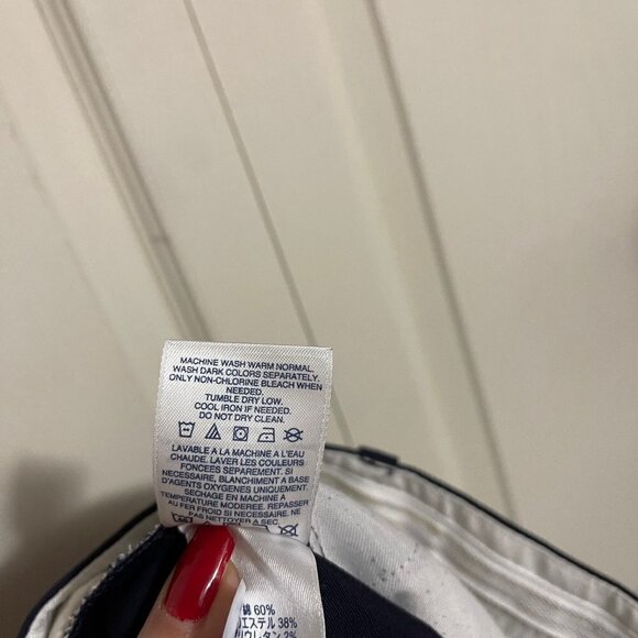 The Outfitters By Lands' End Women's Blue Straight Leg Pockets Dress Pants Sz 18 - Picture 6 of 8